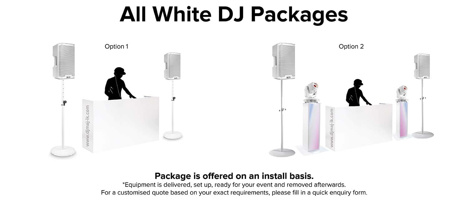Full White DJ Package Details